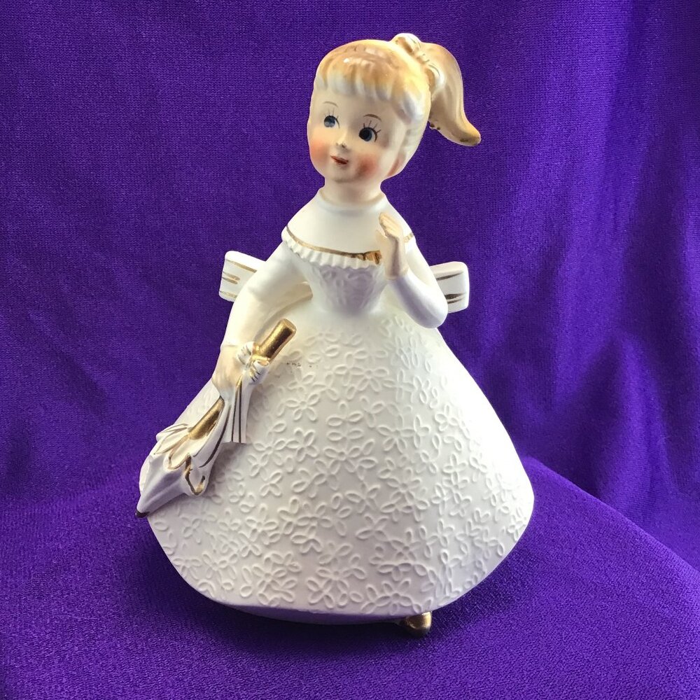 Rubens Lady Planter Made in Japan Girl With Parasol 586M Bridal or Confirmation